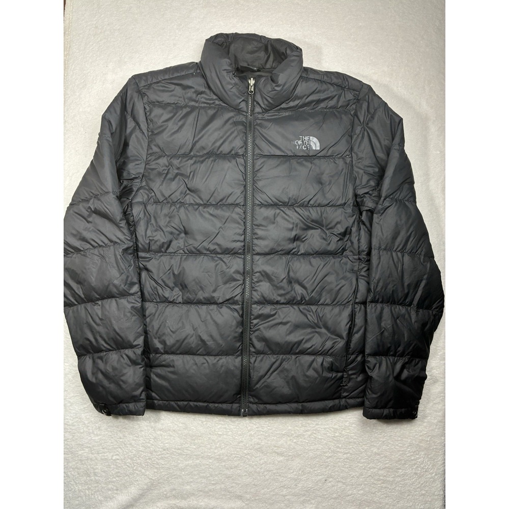 The North Face 550 Men's Black Puffer Jacket Size M Zip Logo